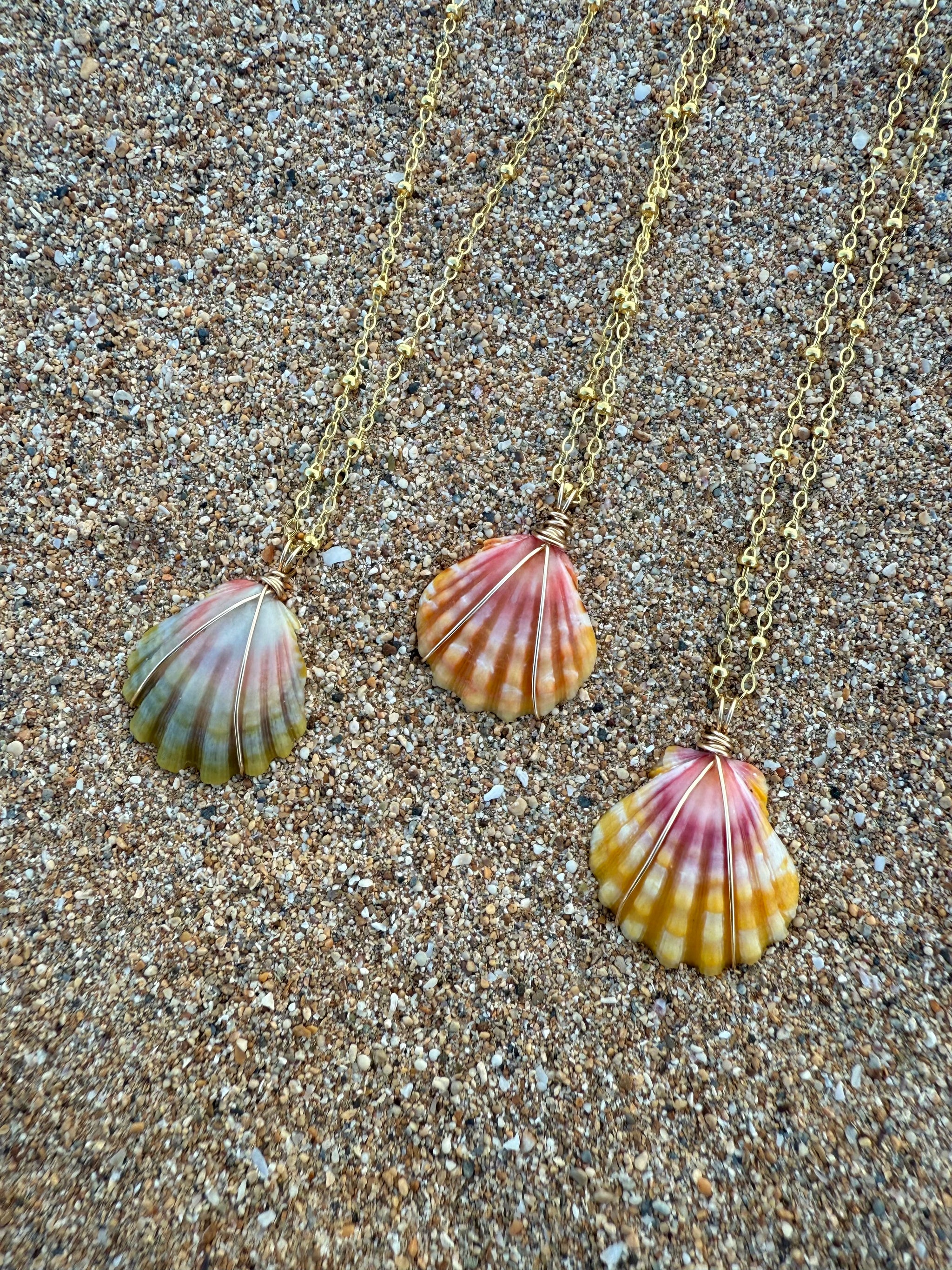 Wrapped Sunrise Shell Necklaces – WhiteSandJewelry